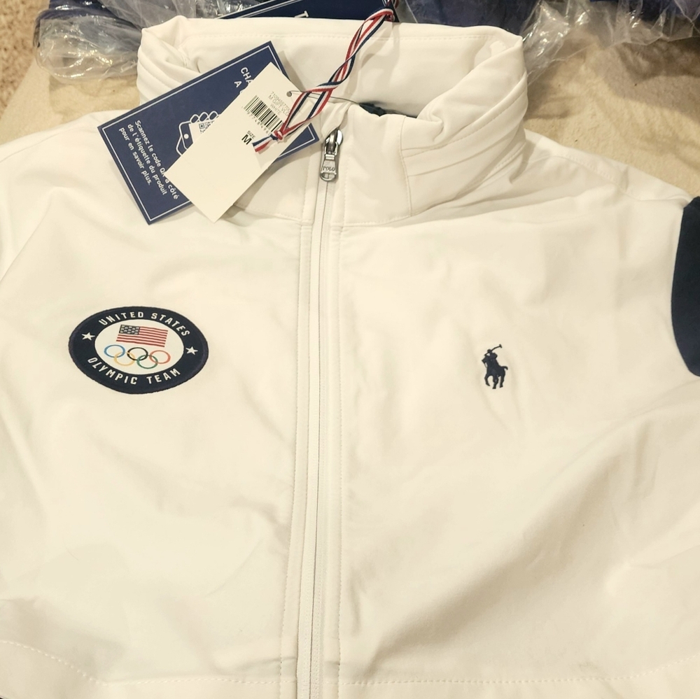 Polo Ralph Lauren White Team USA 2024 Summer Olympics Villagewear Hoodie New Med - Picture 6 of 10